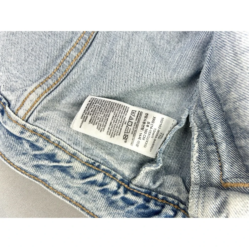 GAP Denim Girls XXL Crop Light Wash Jean‎ Jacket
